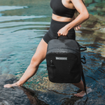 BLACKFIN Small Waterproof Backpack side view | Lifestyle