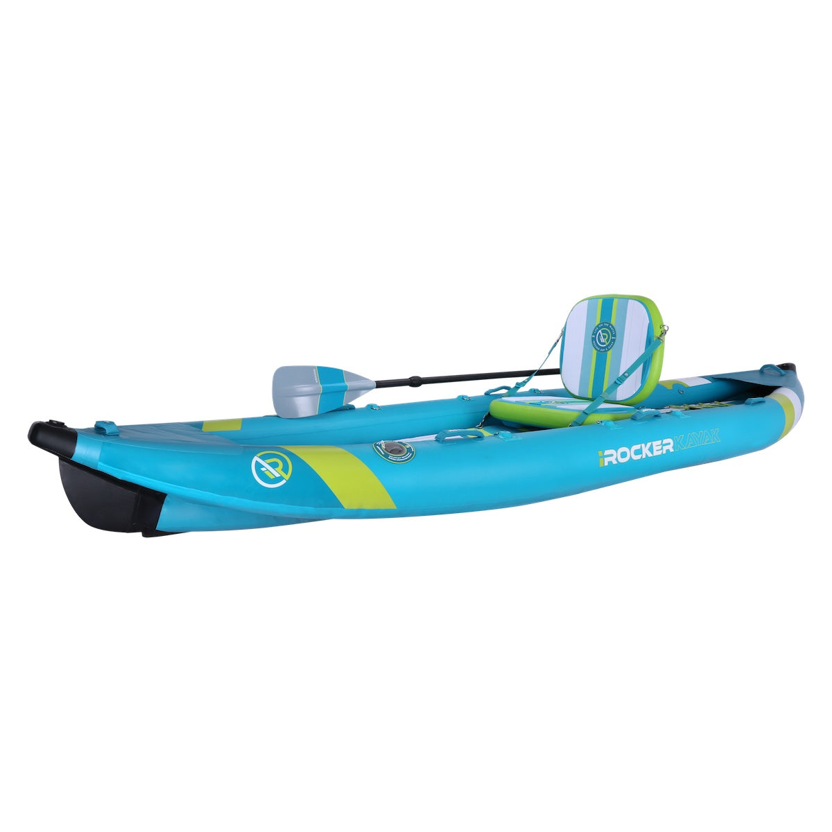 Avalanche 1-Person Voyager Inflatable Green Kayak With Paddle, Seat, Carry  Bag 