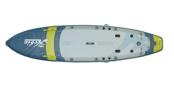 HOBIE RECON Inflatable Paddle Board with accessories  Blue Lime Gray