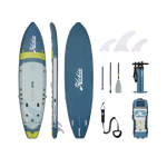 HOBIE RECON Inflatable Paddle Board with accessories |Blue Lime Gray