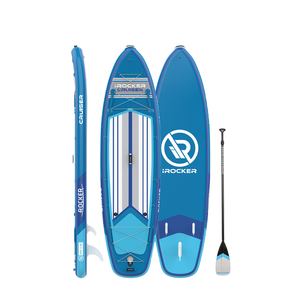 Cruiser 10.6 paddleboard from all sides with paddle   Blue